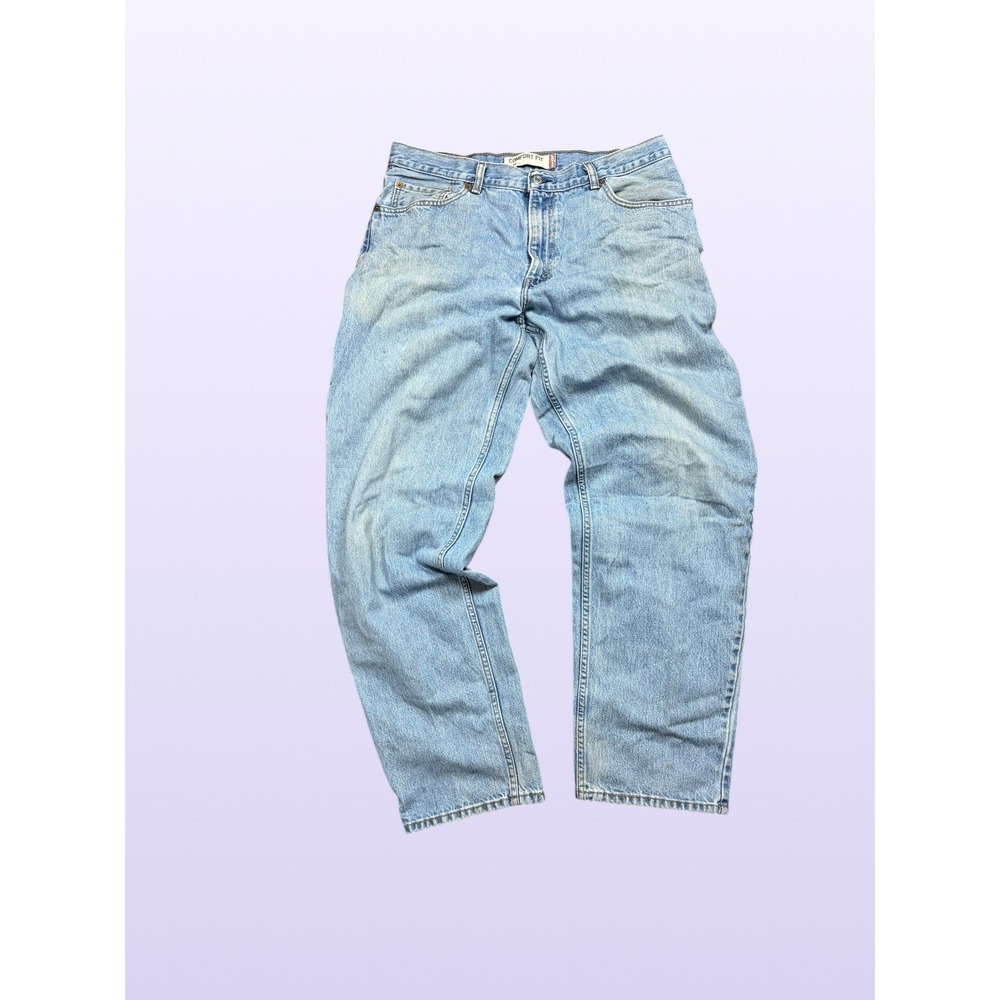 Levis 560 Comfort Fit Jeans Mens 36x34 Light Wash Blue Denim Vintage Loose Fit